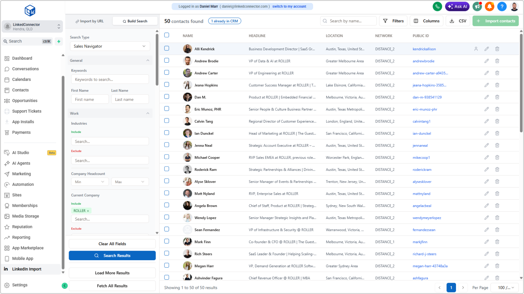 Bulk LinkedIn Importer